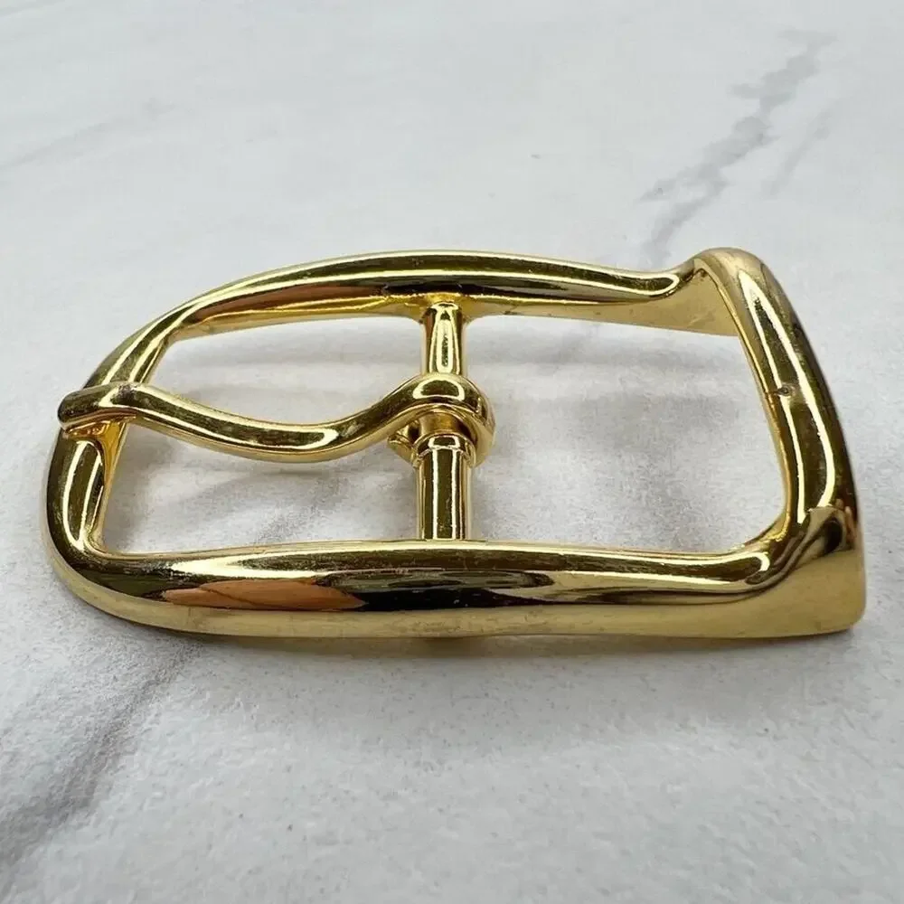 Vintage Gold Tone Simple Basic Belt Buckle for up to 1 Inch Belt
